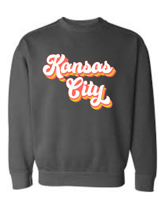 1566 Pepper Comfort Colors Unisex Sweatshirt KC Script