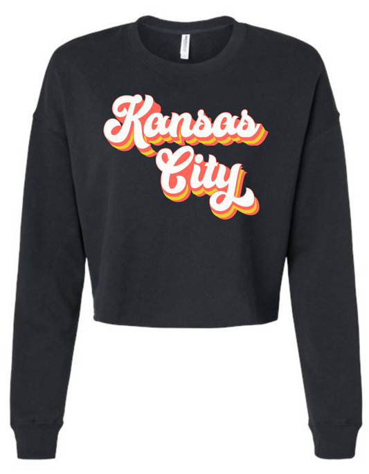 Independent Fleece Girls Crewneck in Black KC Script